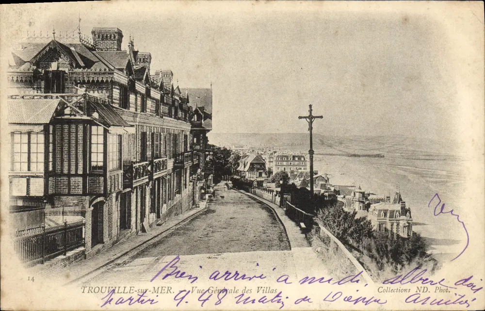 Trouville-sur-Mer — Allgemeiner Blick auf die Villen — Sammlung ND. Fotografie Nr. 14 - Vorderseite