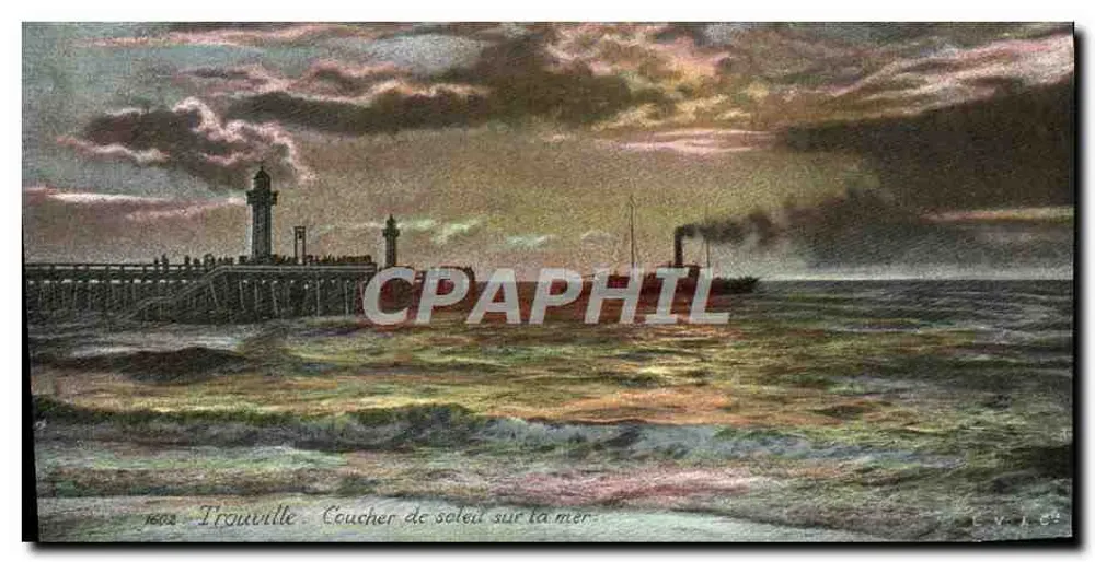 Trouville - Sonnenuntergang am Meer — A. Y. & Cie, Paris - Vorderseite