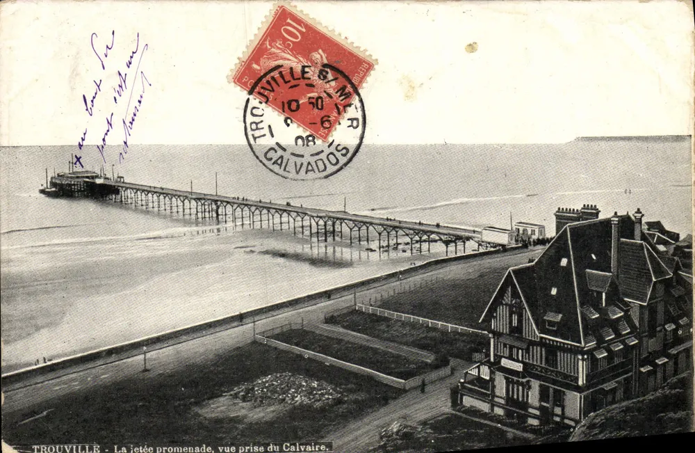 TROUVILLE - Die Promenadenmole, Aufnahme vom Calvaire — Verlag Druckerei L. A. C. (n° 846802) - Vorderseite