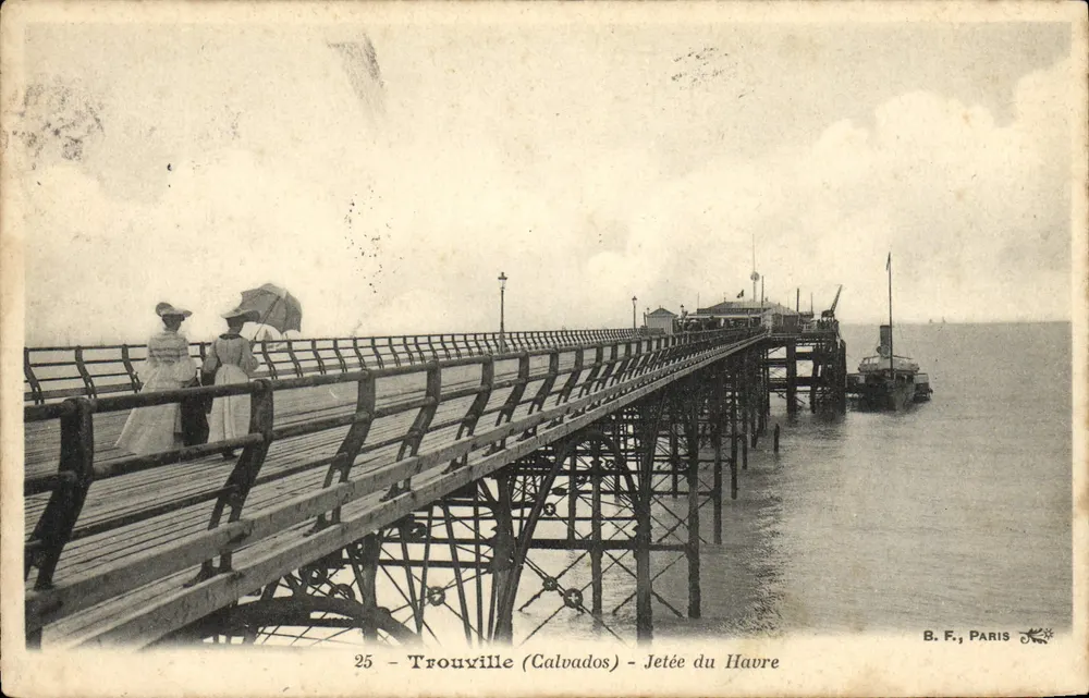 Trouville (Calvados) — Píer do Havre — B. F., Paris, n°25 - Frente