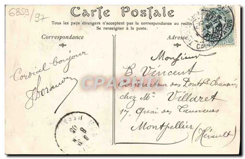 Trouville-sur-Mer — Ansicht der Molen zum Zeitpunkt der Flut — ND Fotografie - Rückseite