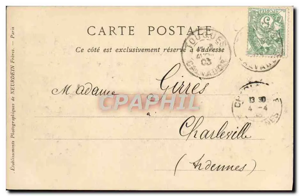 TROUVILLE-sur-MER — Die Piers zum Zeitpunkt der Flut — Moiz Collections ND Phot n°96 - Rückseite