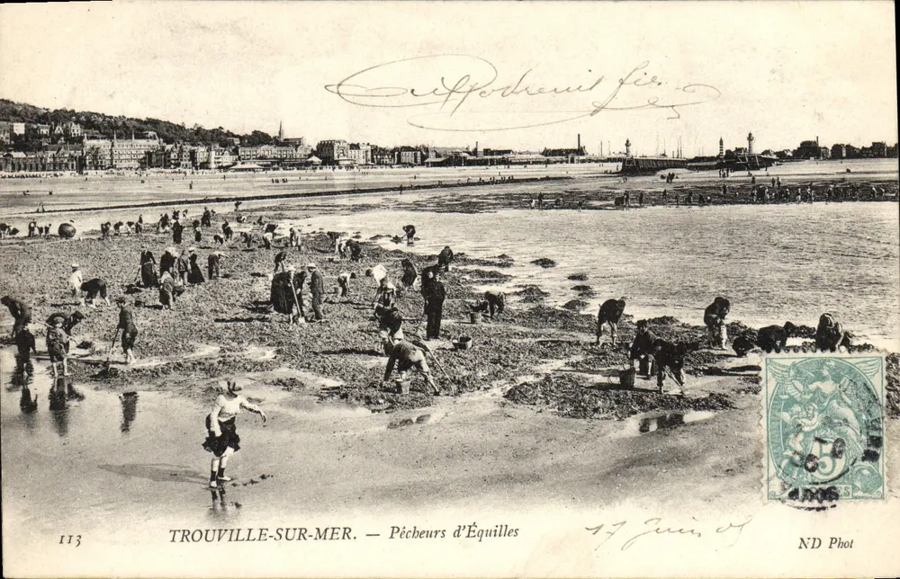 Trouville-sur-Mer — Fischer sammeln Equilles — N'D Phot, n°113 - Vorderseite