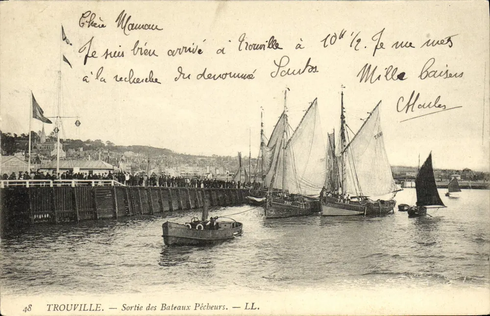 Trouville — Abfahrt der Fischboote — LL. n°48 - Vorderseite