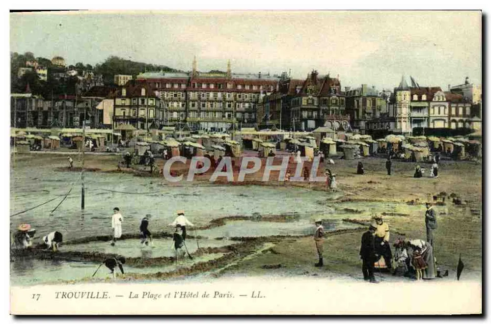 Trouville — Die Strandpromenade und das Hotel de Paris — LL. — n°17 - Vorderseite