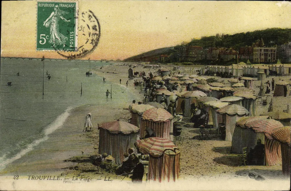 Trouville — Plaża — LL. — Wydawca LL, nr 42 - Awers