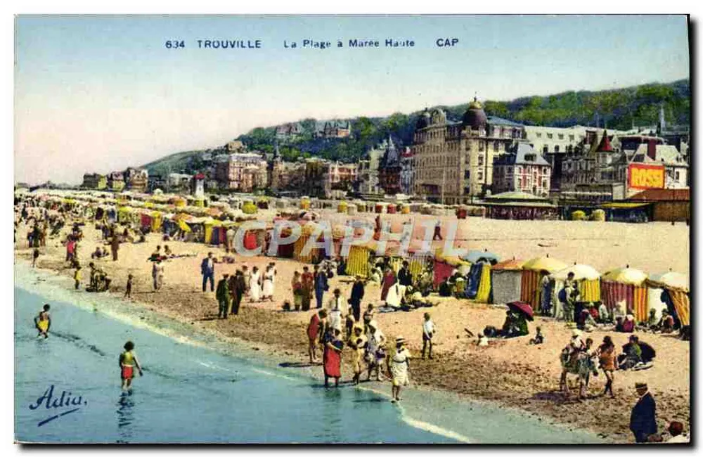 Trouville — A Praia com Maré Alta — Adia, n° 634 - Frente