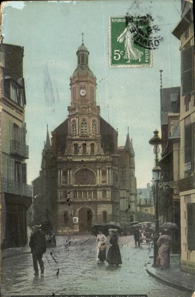 Kirche Saint-Pierre von Brouville — Ansicht des Platzes — Verlag Bon Secours - Vorderseite