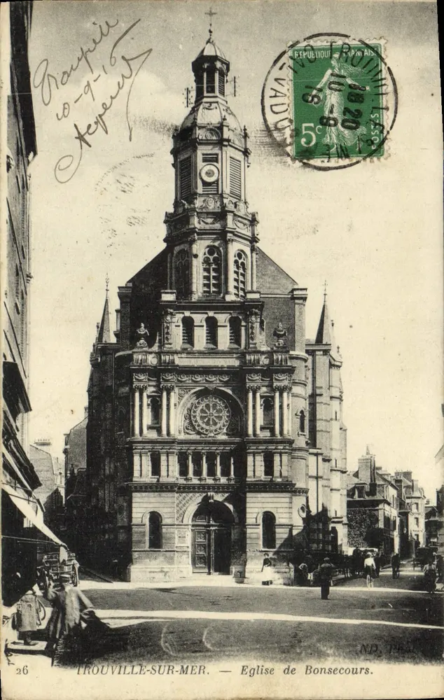 TROUVILLE-SUR-MER — Kirche von Bonsecours — LIP. PHOT. NEUBOGEN ET CIE. n°26 - Vorderseite