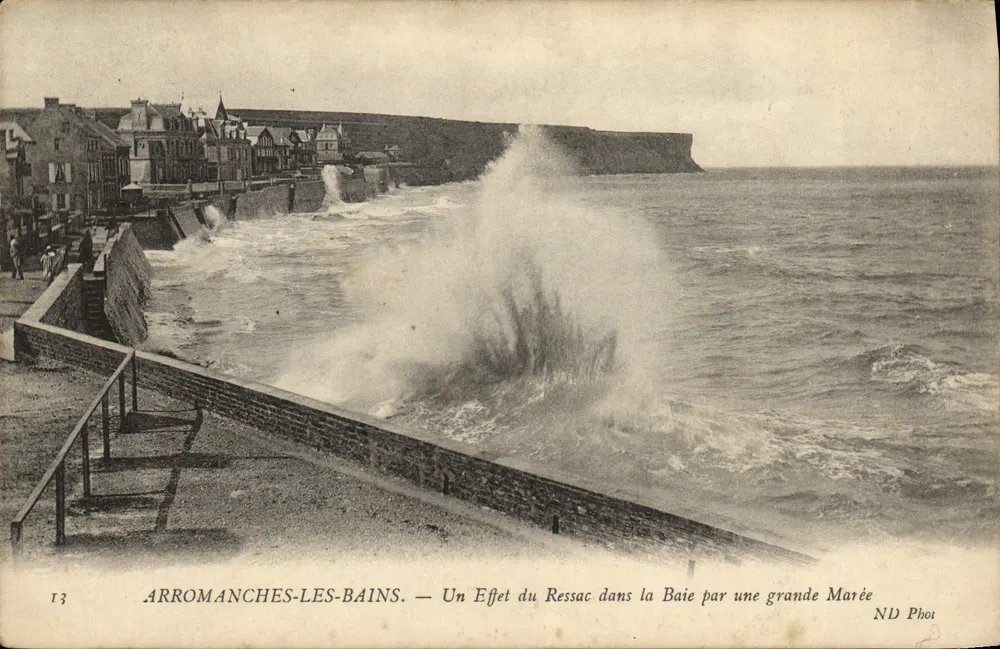 Arromanches-les-Bains — Effekt der Flut in der Bucht während einer Hochflut — ND Phot - Vorderseite