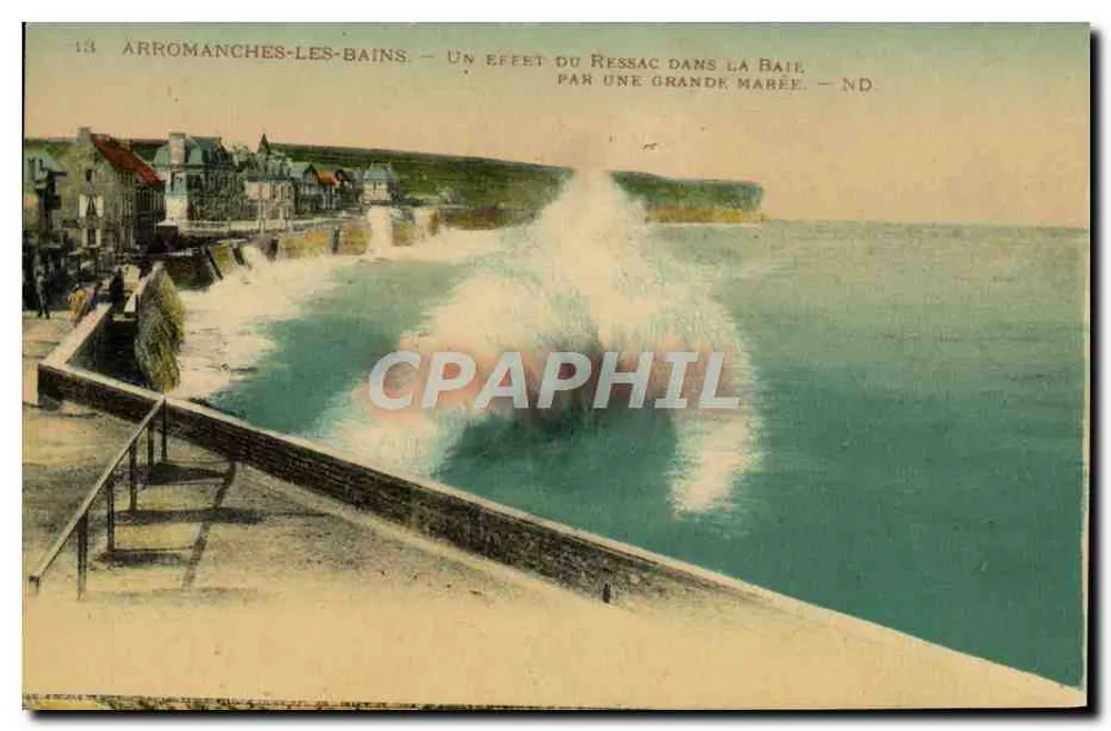 Arromanches-les-Bains — Der Effekt der Brandung in der Bucht während einer Hochflut — ND - Vorderseite