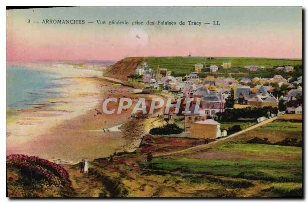 Arromanches — Allgemeiner Blick von den Tracy-Klippen — LL - Vorderseite