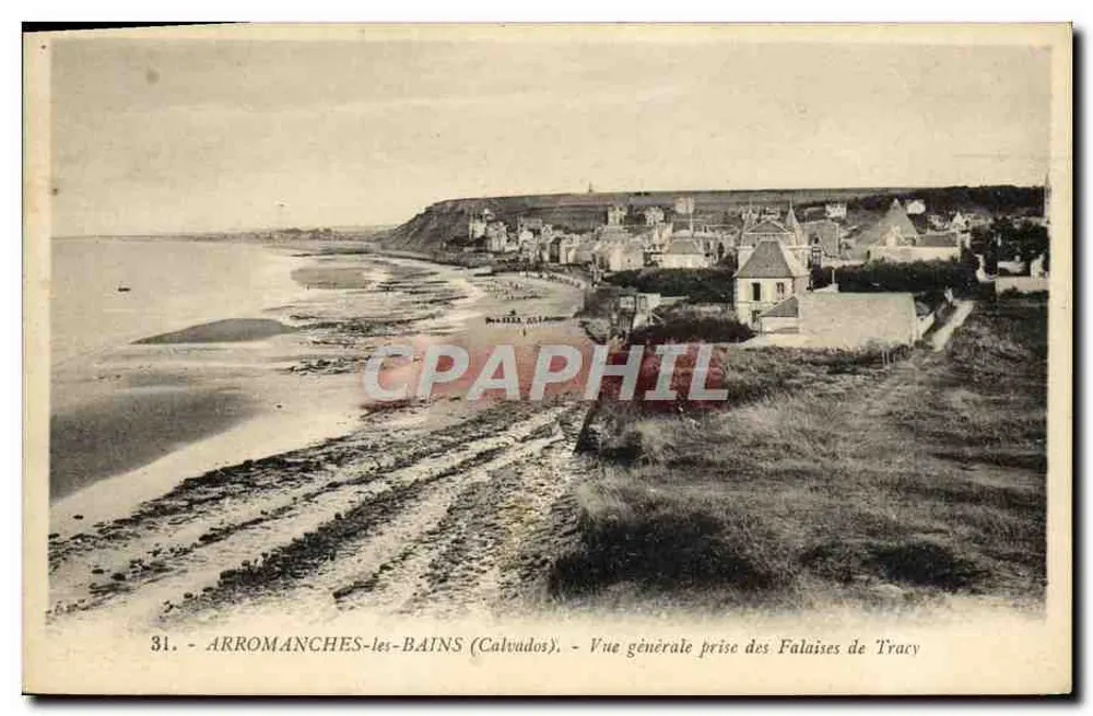 Arromanches-les-Bains (Calvados) — Allgemeiner Blick vom Tracy-Klippen — G. Artaud, Nantes - Vorderseite