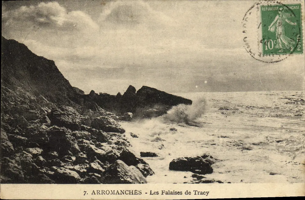 Arromanches - As Falaises de Tracy — editor desconhecido, n°7 - Frente
