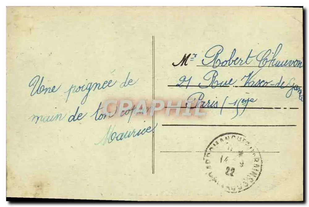 Arromanches - As Falaises de Tracy — editor desconhecido, n°7 - Verso