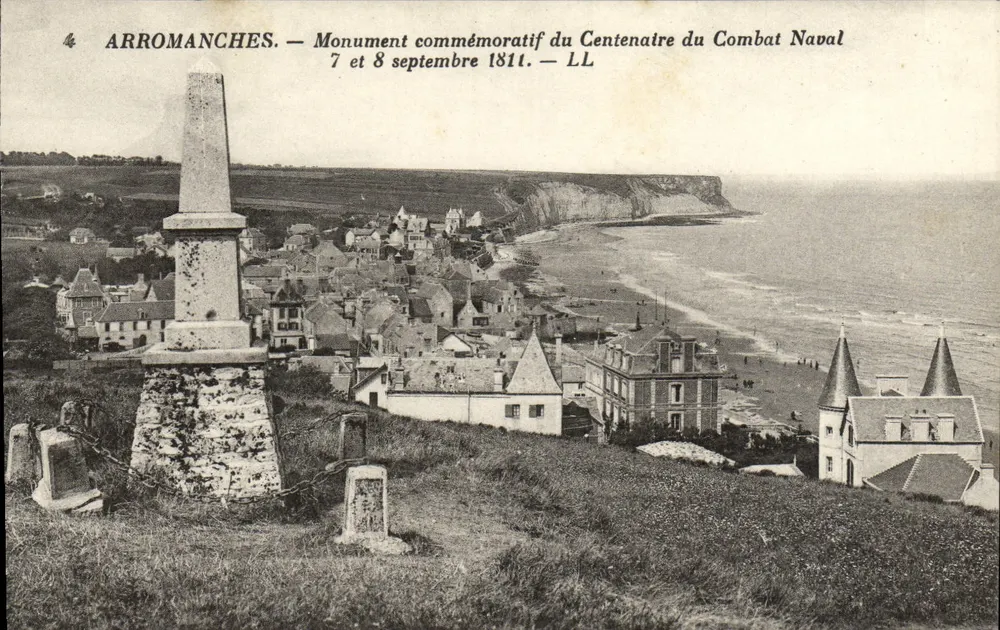 Arromanches — Gedenkmonument zum 100. Jahrestag der Seeschlacht vom 7. und 8. September 1811 — LL - Vorderseite