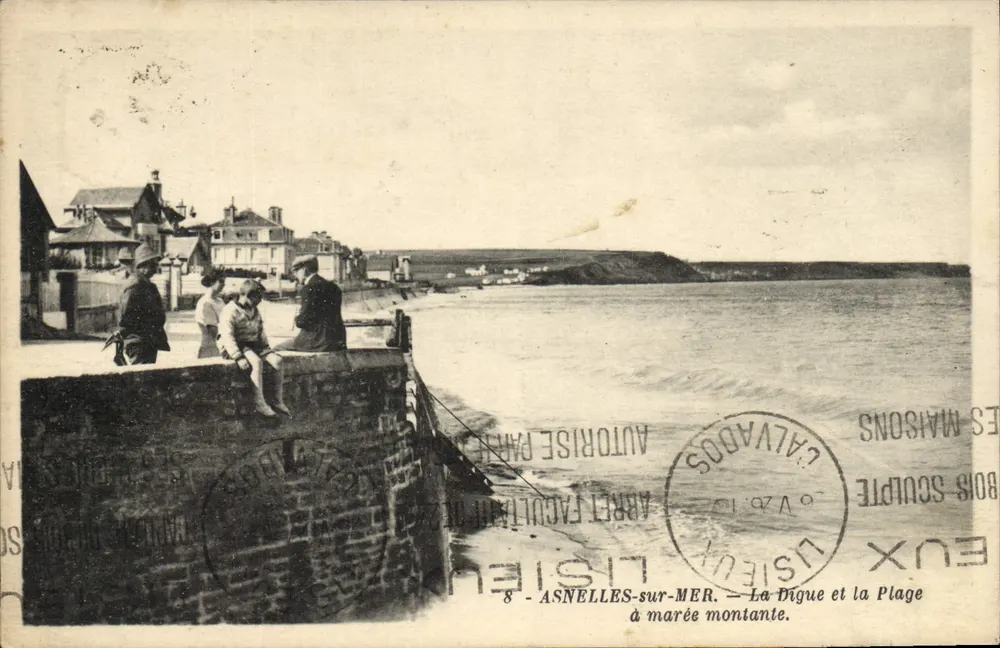 Asnelles-sur-Mer — Die Digue und die Strände bei Ebbe — G. Armand, Verlag - Vorderseite