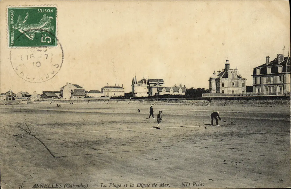 Asnelles (Calvados) — Die Strandpromenade und der Seedamm — ND Phor. - Vorderseite