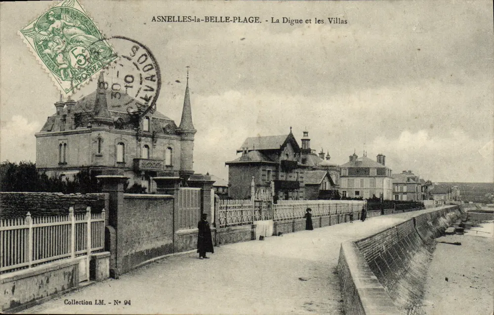 Asnelles-la-Belle-Plage — La Digue et les Villas — Collection LM, N° 94 - Vorderseite