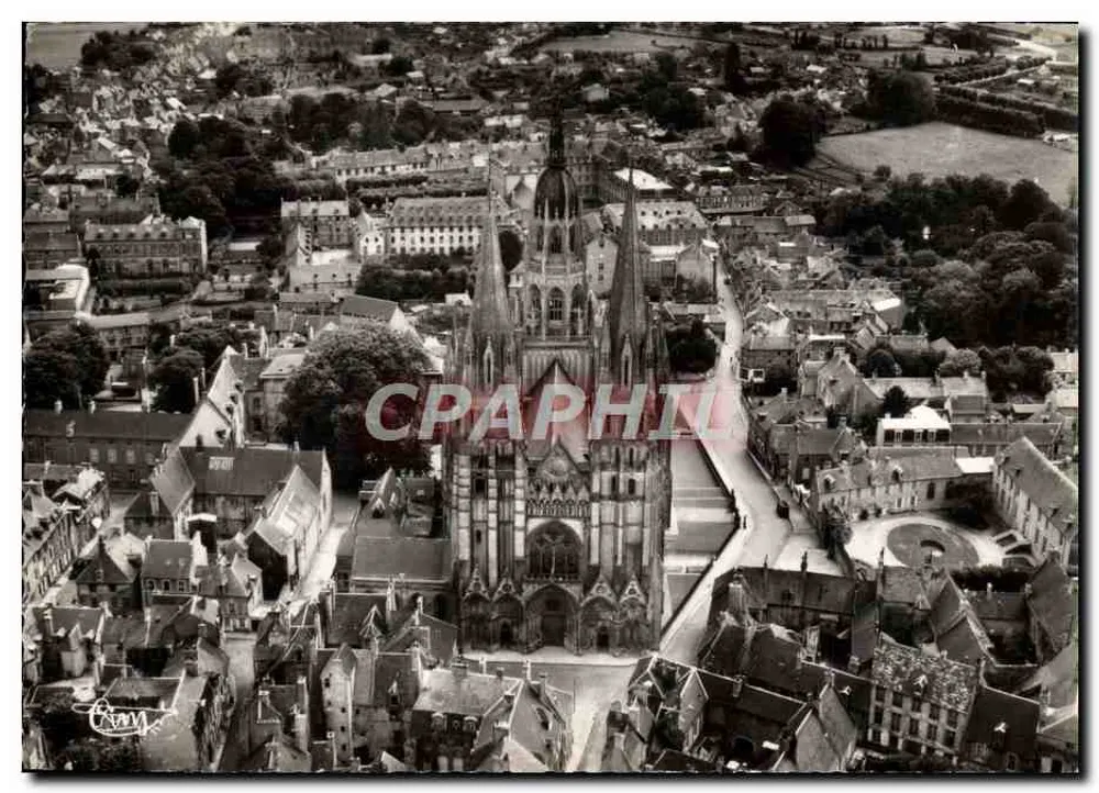 Bayeux — Vista aérea — Edições Aéreas Combier Imp. Macon - Frente