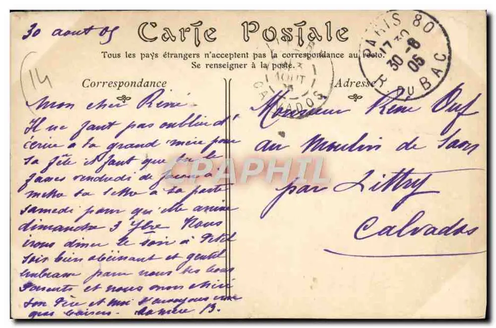 Bayeux — A Estátua de Alain Chartier - Verso