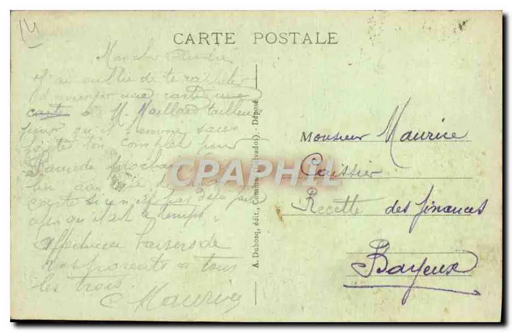 Bayeux - Monumento de Alain Chartier e Guillaume de Machaut — A. Dubosq, édit. - Verso