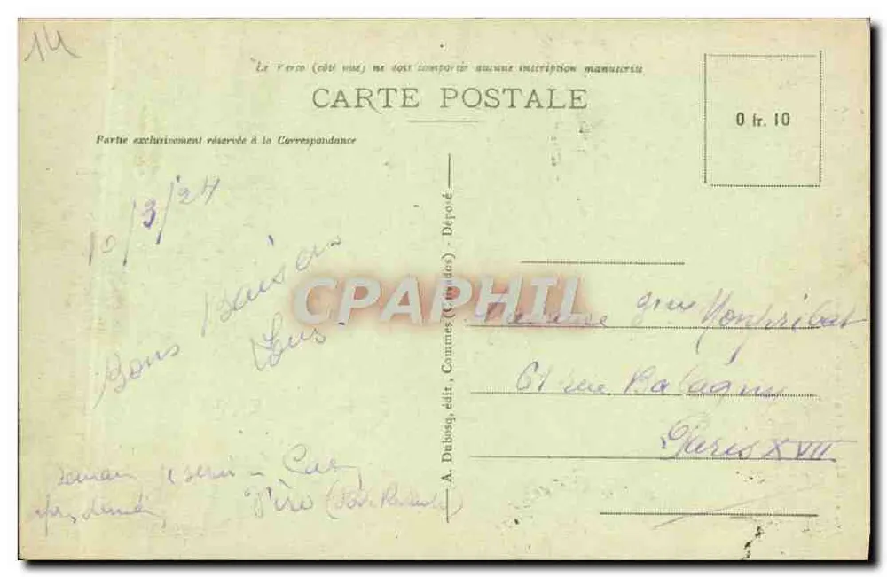 Bayeux - Rue Saint-Martin und des Cuisiniers — A+D, Verlag A. Dubois - Rückseite