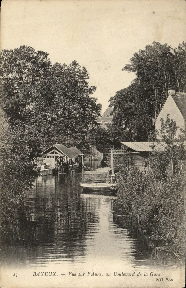 Bayeux — Ansicht des Flusses Aure, am Boulevard de la Gare — ND Phot - Vorderseite