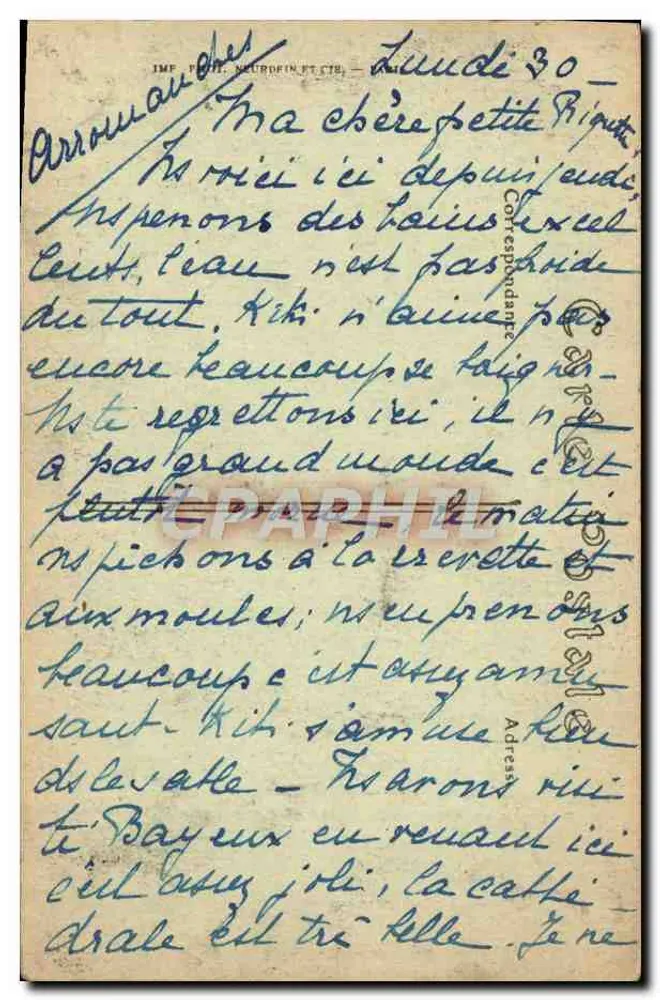 Bayeux — Die Kathedrale, Ansicht vom Bischofssitz — ND. Phot. - Rückseite