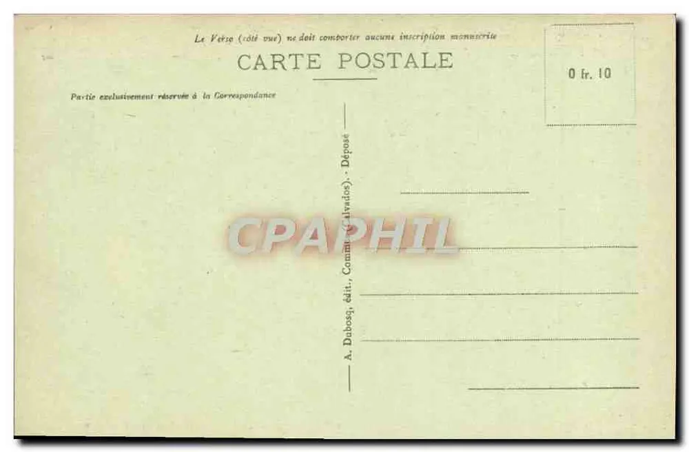 Bayeux - Ansicht der Kathedrale vom ehemaligen Bischofssitz — A. Dabosq, Verlag, Nr. 8 - Rückseite
