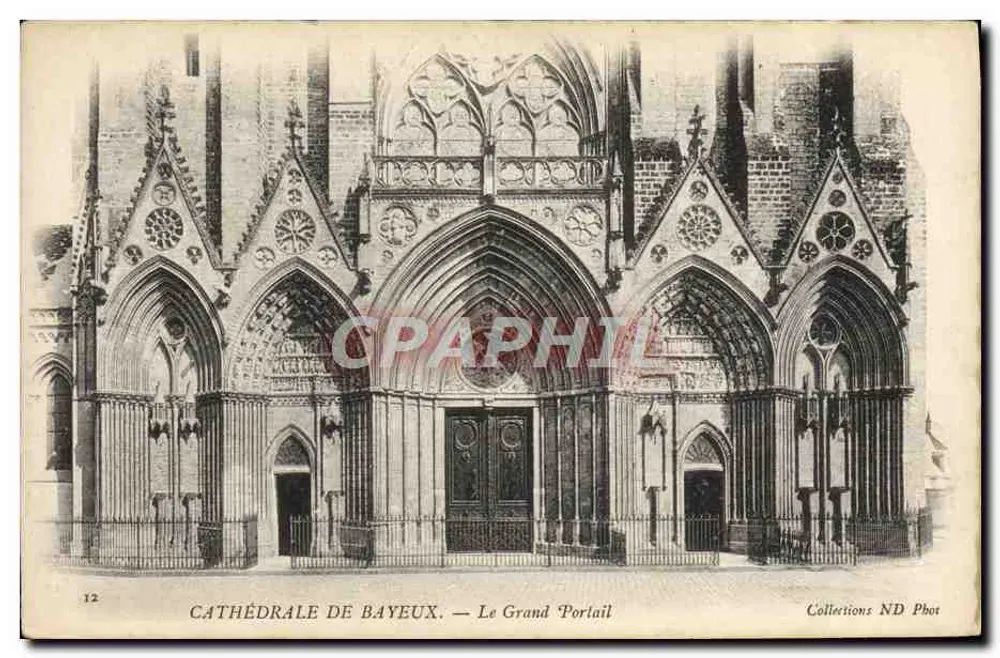 Kathedrale von Bayeux — Der Große Portal — Collections ND Phot - Vorderseite