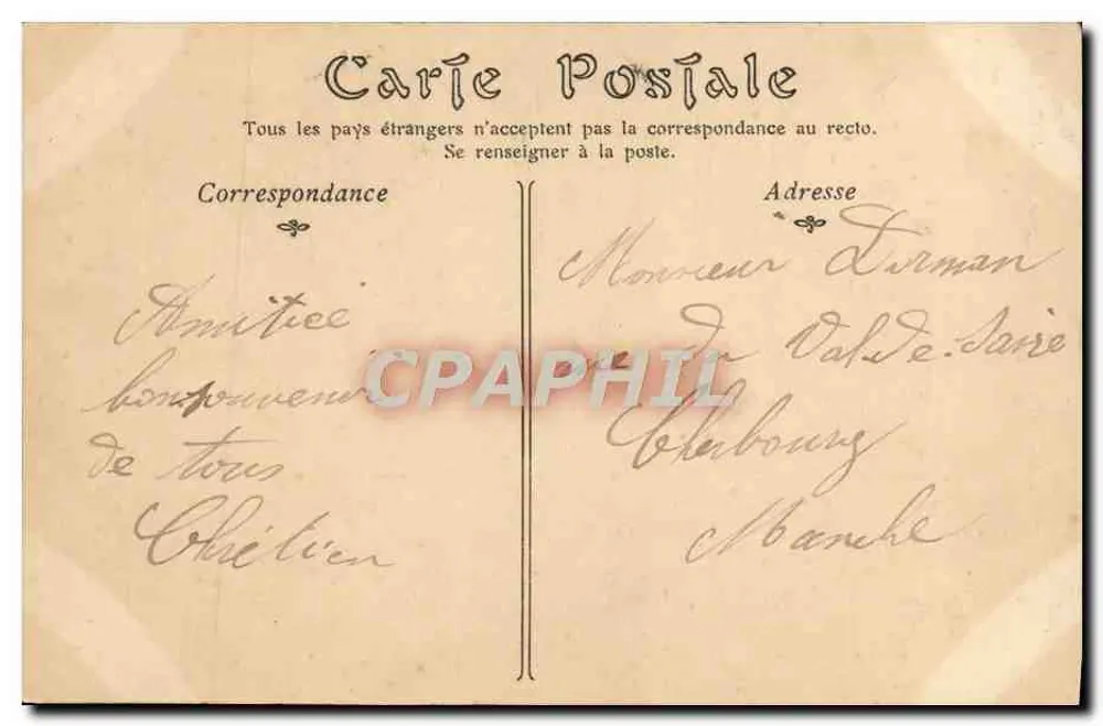 Bayeux — Die Kathedrale, Blick vom Bischofspalast — unbekannter Verlag, Nr. 55 - Rückseite