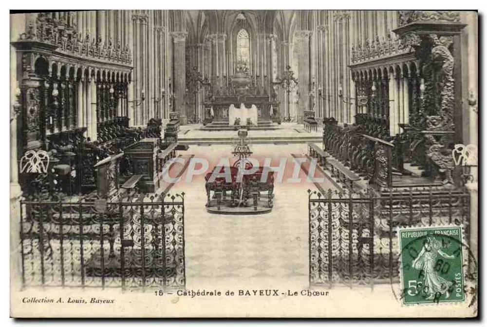 Catedral de Bayeux — O Coro — Coleção A. Louis, Bayeux - Frente