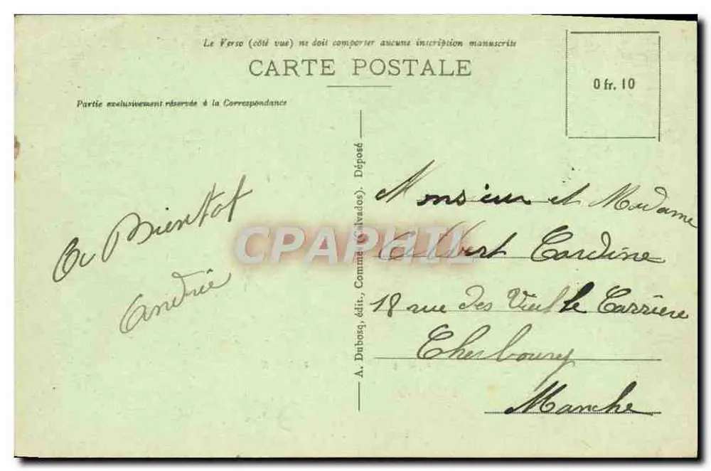 A Catedral — O Coro — Bayeux — A. Dubong, editor - Verso