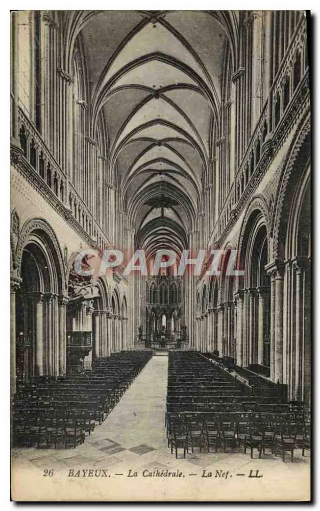 Bayeux — A Catedral — A Nef — LL - Frente