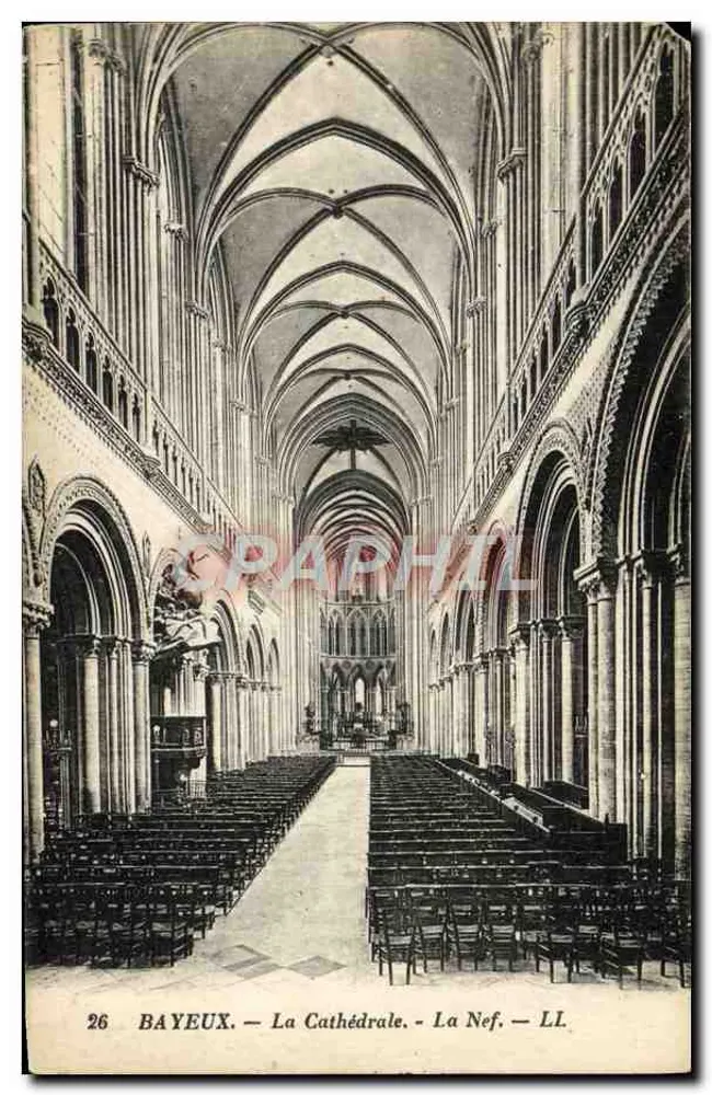 Bayeux — A Catedral — A Nave — LL — n°26 - Frente