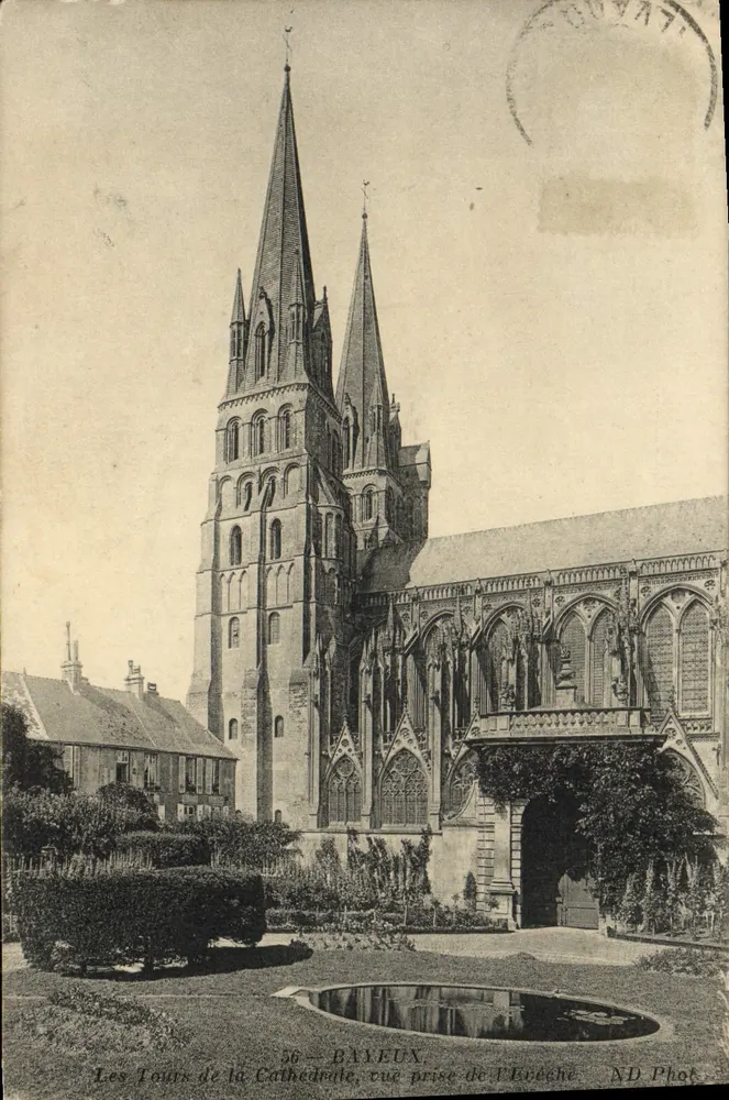Die Türme der Kathedrale — Ansicht vom Bischofspalast — ND Phot, Nr. 56 - Vorderseite