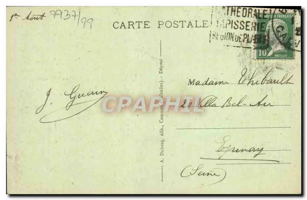 Bayeux - A Catedral — A.D. editor, n°5 - Verso