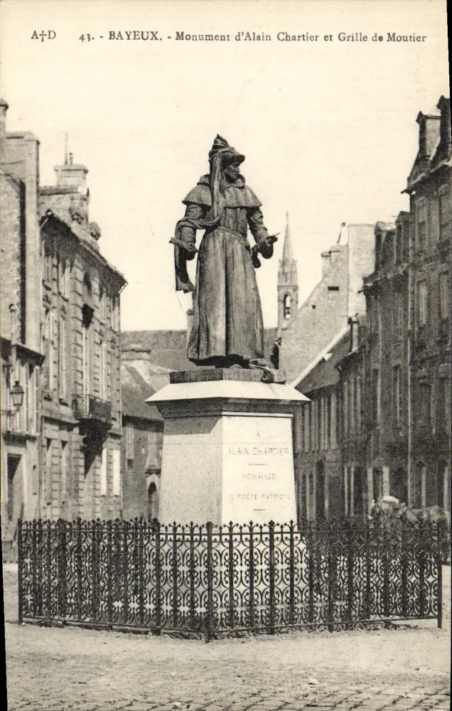 Bayeux - Monumento ad Alain Chartier e Griglia di Moutier — A. Duborg, editore - Recto