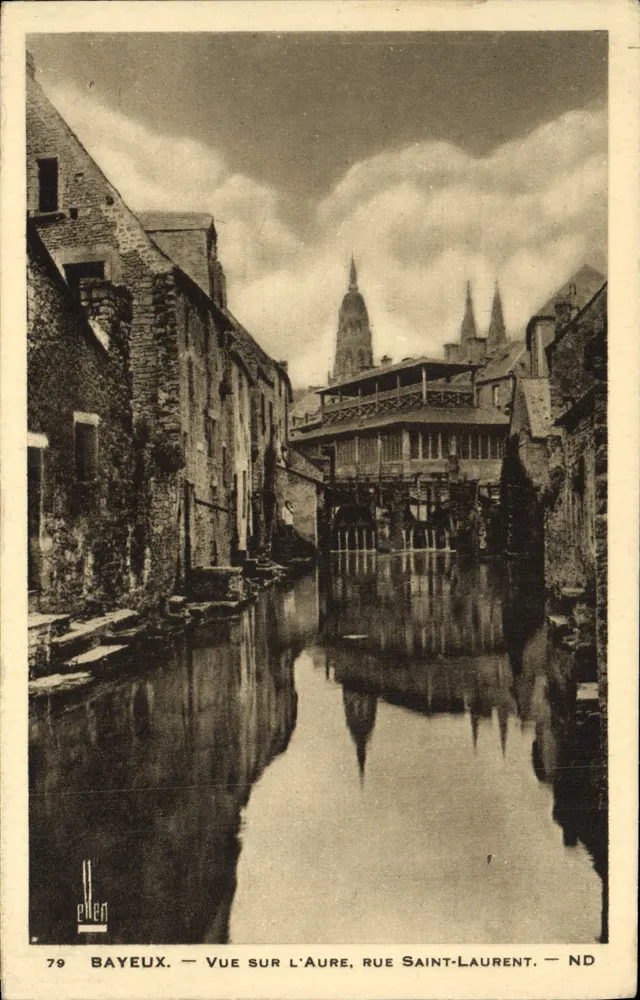 Bayeux — Ansicht der Aure, Straße Saint-Laurent — ND - Vorderseite
