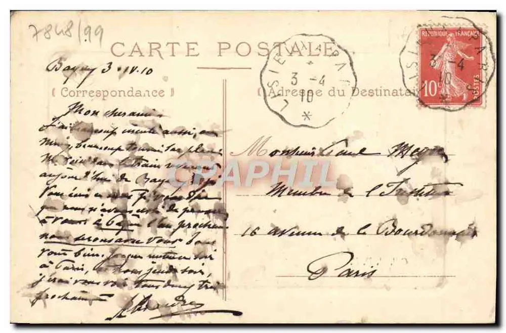 Bayeux - Vista geral — editor desconhecido, número de série não visível - Verso