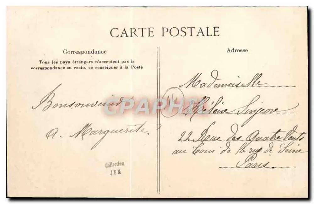 Bayeux — Vista geral, tomada da I — A Bilhete postal antigo n°61 - Verso
