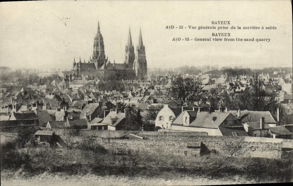Bayeux — Allgemeiner Blick von der Sandgrube — A+D-53 — Verlag A. Lubosq - Vorderseite