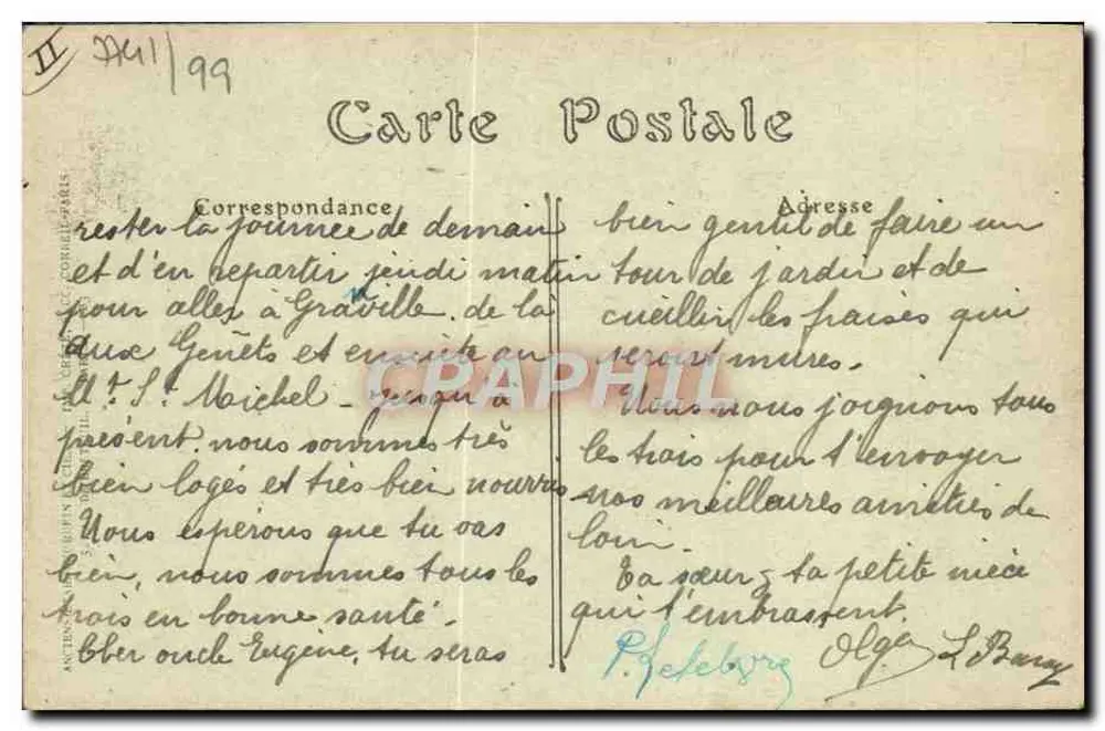 Bayeux — A Rua Saint-Martin — Jhot. n° 64 - Verso