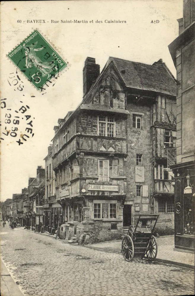 Bayeux - Rue Saint-Martin und des Cuisiniers — A+D, Verlag A. Dubosq, Nr. 60 - Vorderseite