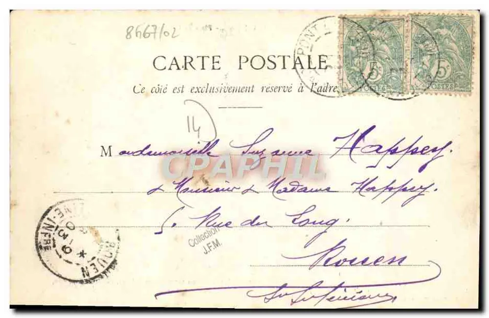 Beaumont-en-Auge (Calvados) — Plaza de la Abadía — J. Fillion, fot.-edit., Lisieux - Reverso