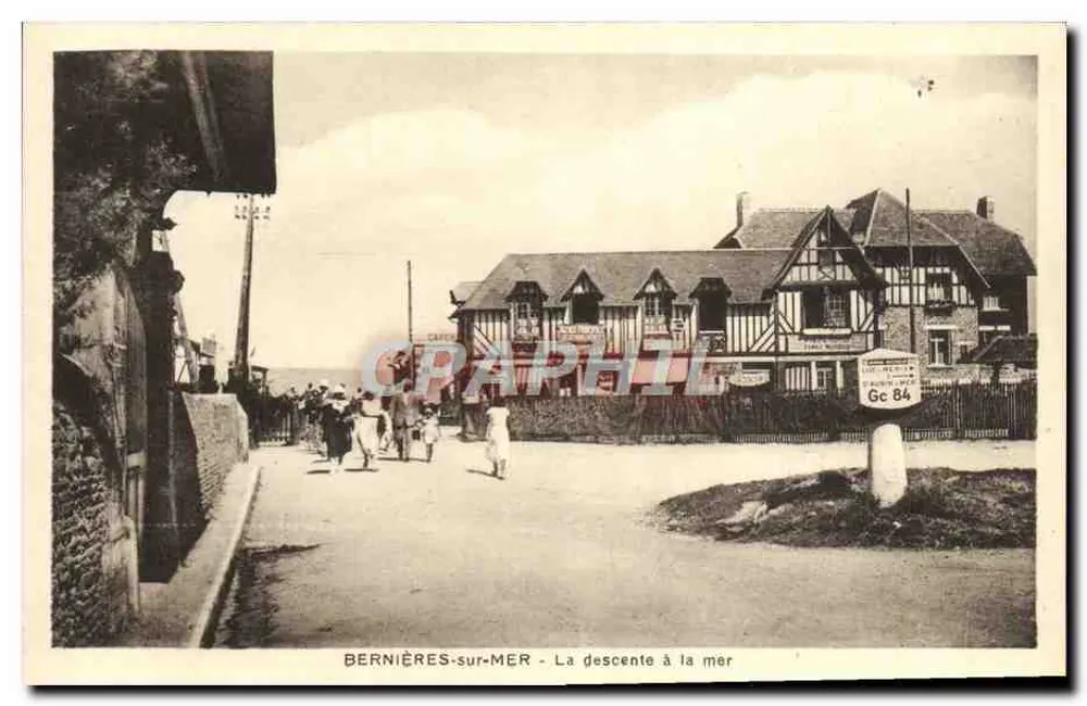 Bernières-sur-Mer — A descida ao mar — C. Hue, Editor Bernières-sur-Mer — n°4 - Frente