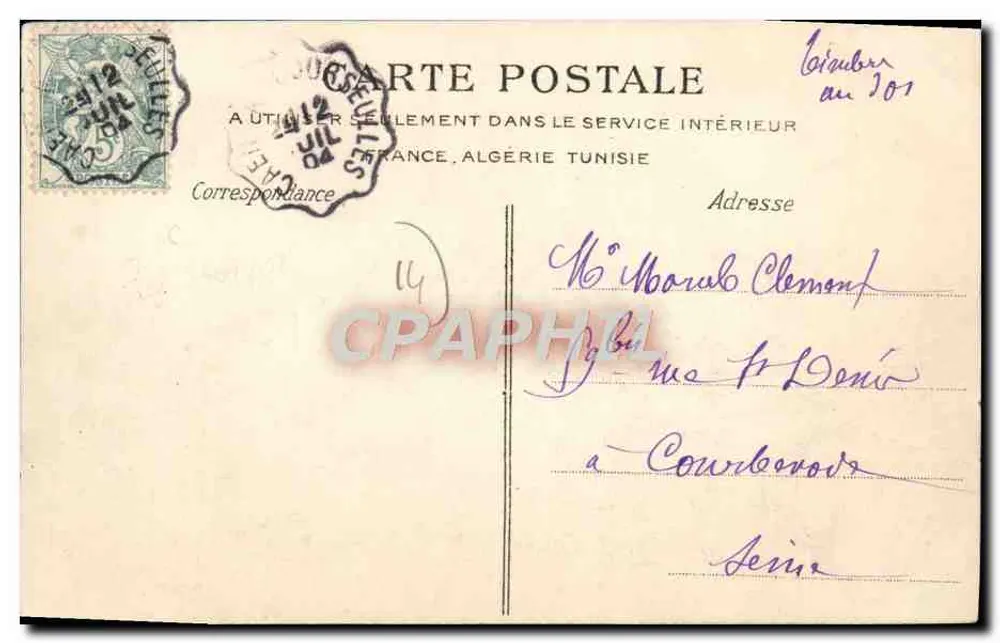 Bernières-sur-Mer (Calvados) — Castelo de M. Mezaize — editor impressor não identificado, n° 498 - Verso
