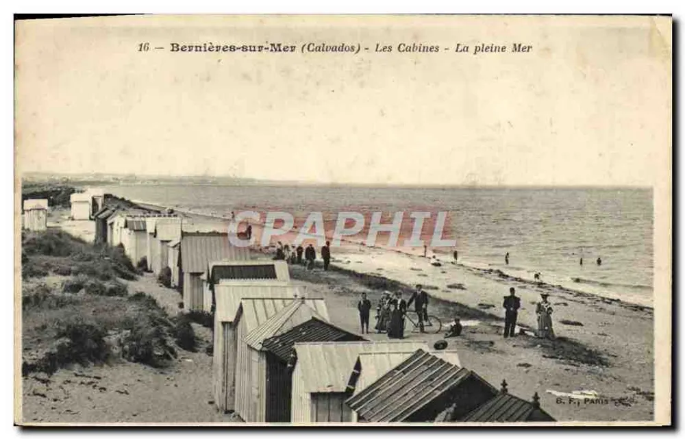 Bernières-sur-Mer (Calvados) — Die Kabinen — Das offene Meer — G. F. PARIS - Vorderseite