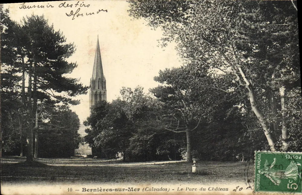 Bernières-sur-Mer (Calvados) — O Parque do Castelo — editor anônimo, n° 40 - Frente